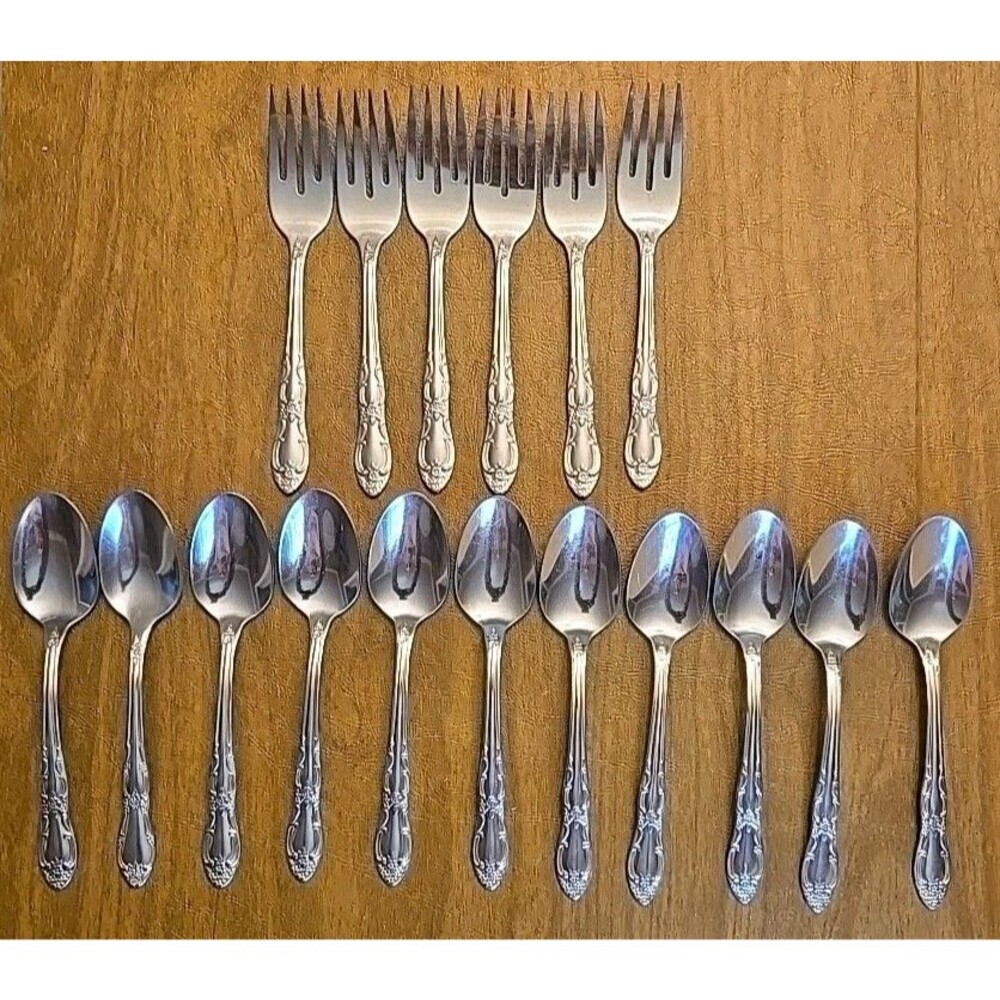 Vintage Oneidacraft Thor Custom Stainless Spoons & Forks Flatware 17 pieces